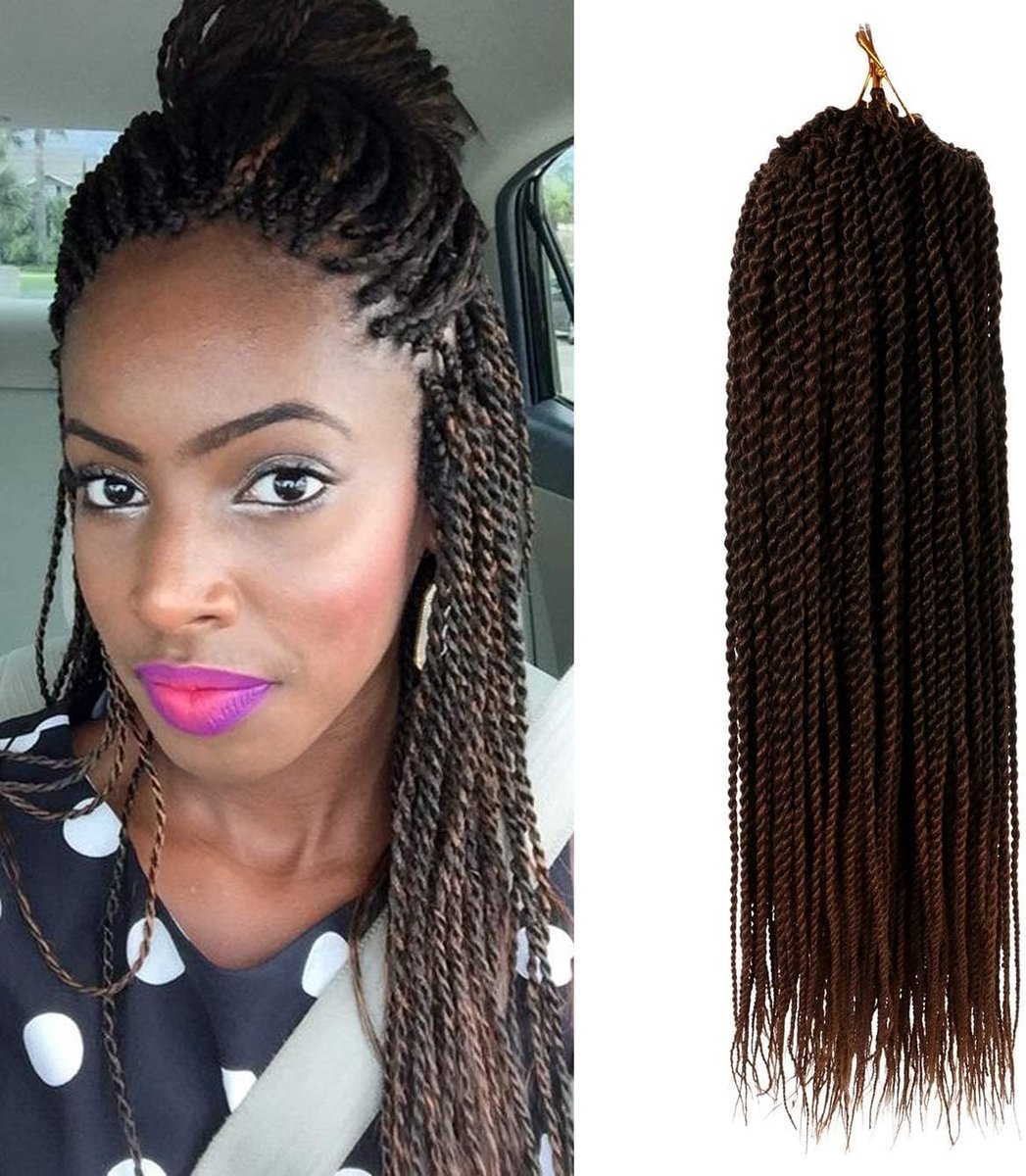 Crochet Haar 18 Inch - Kanekalon Synthetisch Vlechtwerk - Senegalese Twist - Perfect voor Diverse Stijlen - ShopVlot