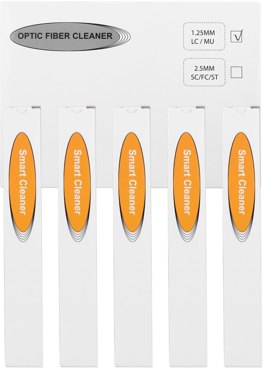 Fiberglass reinigingspen 5pcs - antistatische hars - 1.25mm MU/LC connectors - tot 95% reinigingseffect - ShopVlot