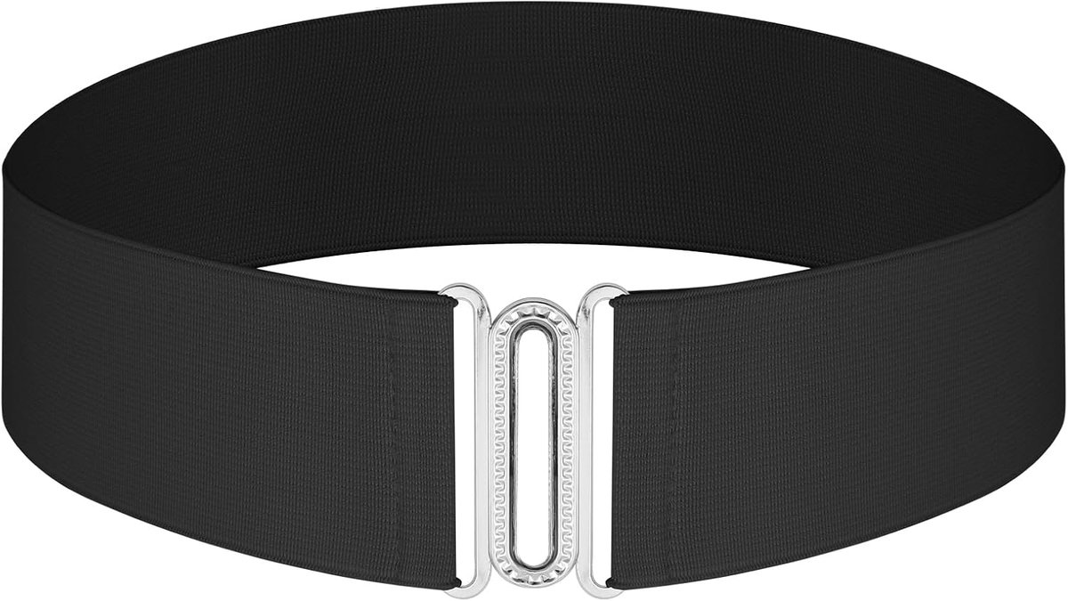 Brede tailleband elastische riem - witte brede elastische band - perfect voor avondjurk - accentueert de taille - ShopVlot