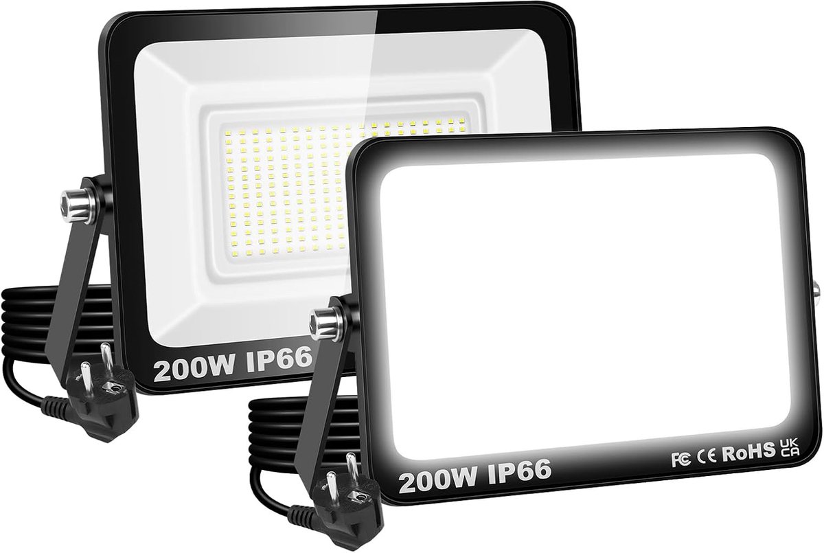 LED buitenlamp 200W - 20000LM helder licht - IP66 waterdicht - ideaal voor tuinverlichting - ShopVlot