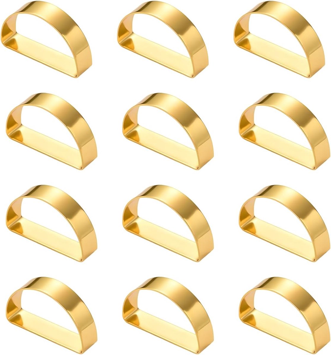 Servetringen goud - metalen servetringen - elegante D-vorm - perfect voor tafeldecoratie - ShopVlot