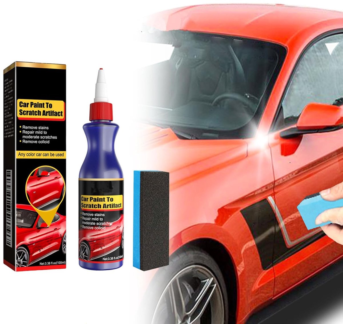 Krassenverwijderingsset voor auto - Herstelpasta - Veilige ingrediënten - Herstelt glans - ShopVlot