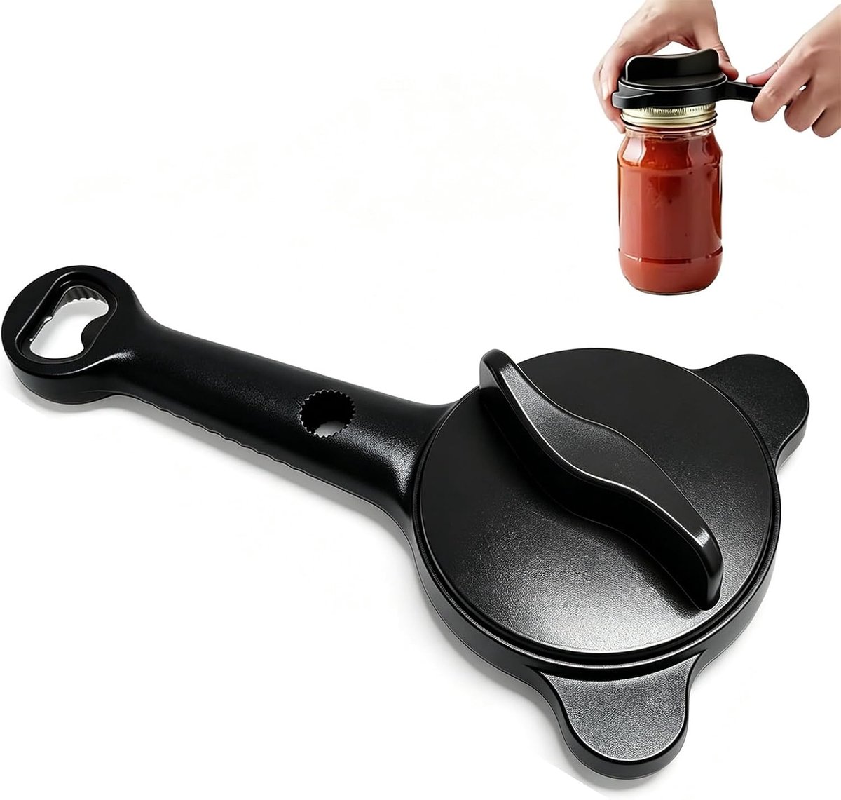 Dekselopener 4-in-1 multifunctioneel - verstelbaar 2,5-9 cm - hefboomwerking - ideaal voor senioren en artritis - ShopVlot