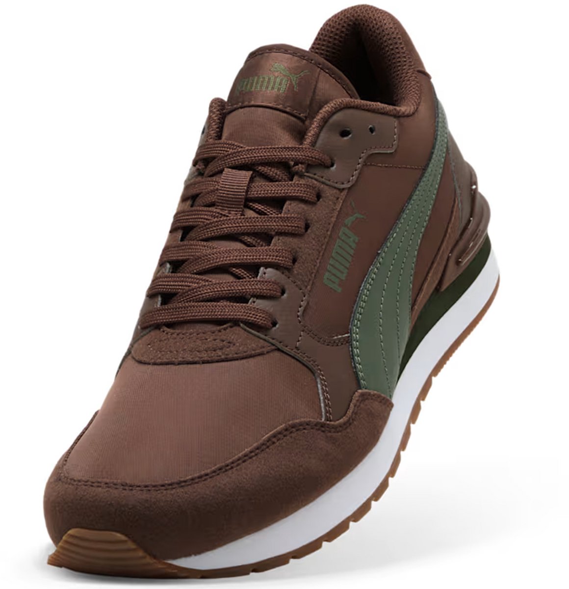 PUMA ST Runner v4 NL Unisex Sneakers Chestnut -Moss Veil-PUMA -Gum Bruin