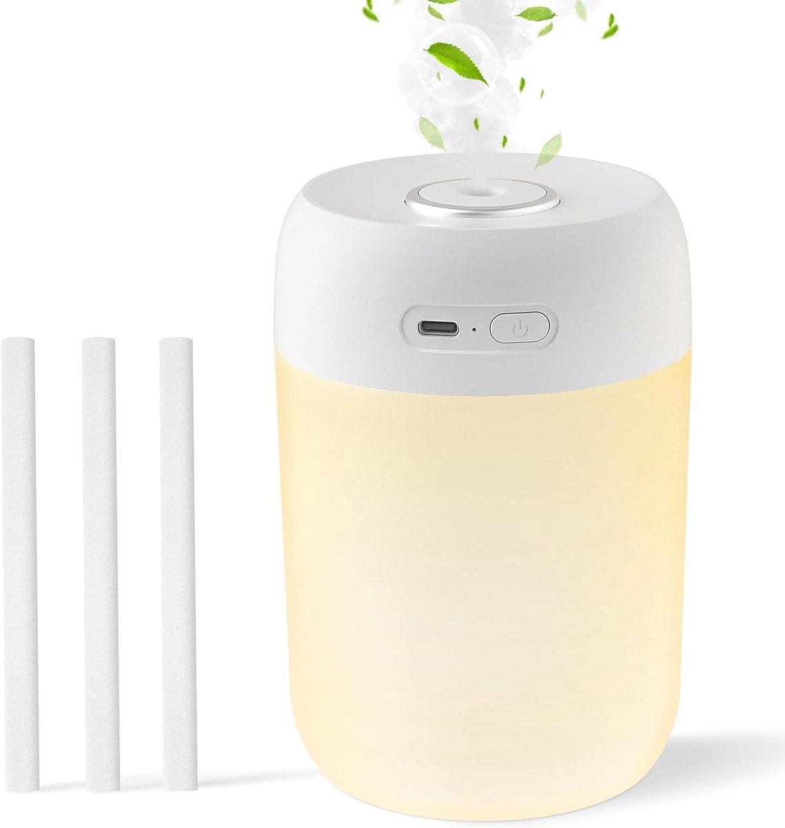 Mini Luchtbevochtiger - Stille Verdamper - Kamer Klimaat - Grote Capaciteit - 650ML - Wit