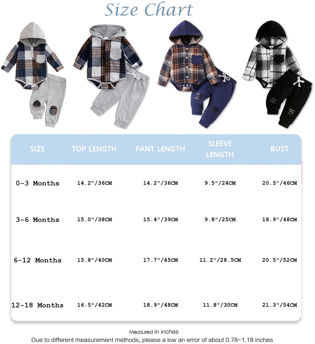 SnelShoppen - Baby Jongens Set Kleurblok Capuchon Body met Ruitpatroon en Lange Mouwen + Gescheurde Lange Broek - 2-delige Kledingset voor Lente en He