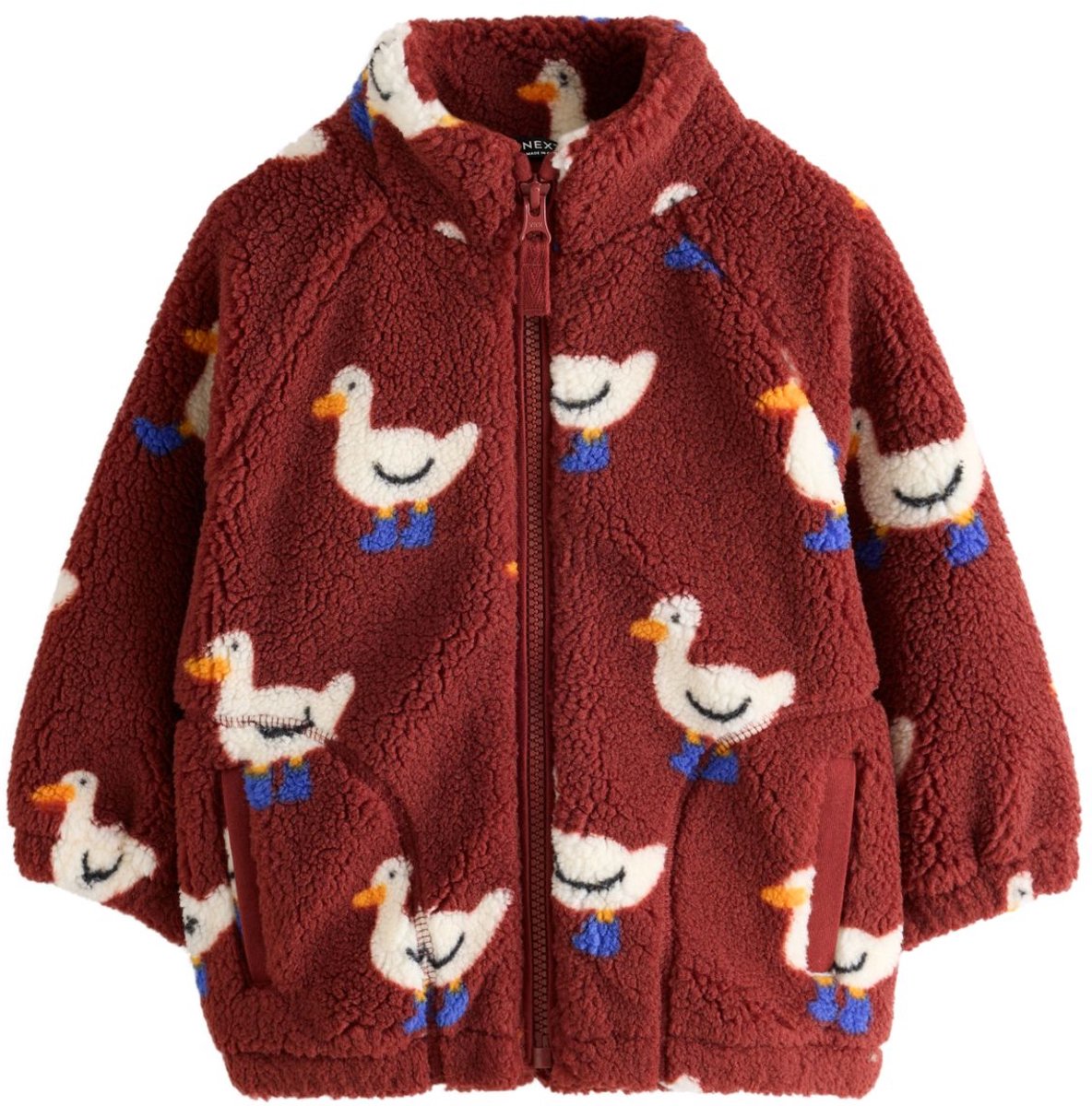 Next - Jongens - Geheel bedrukte fleece - Rood