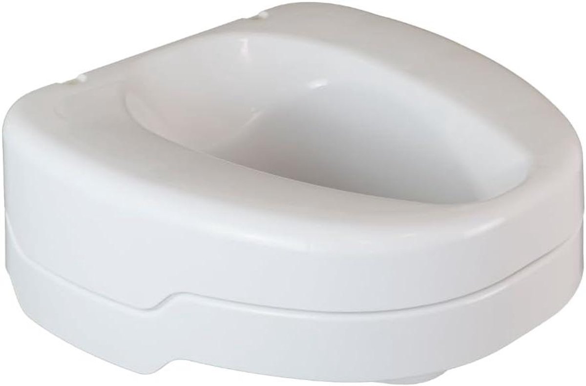 Verhoogde Toiletbril - Toiletverhoger Zonder Deksel - Meer Zelfstandigheid Badkamer - Universele Pasvorm Stabiliteit - 10 cm Hoog - Wit