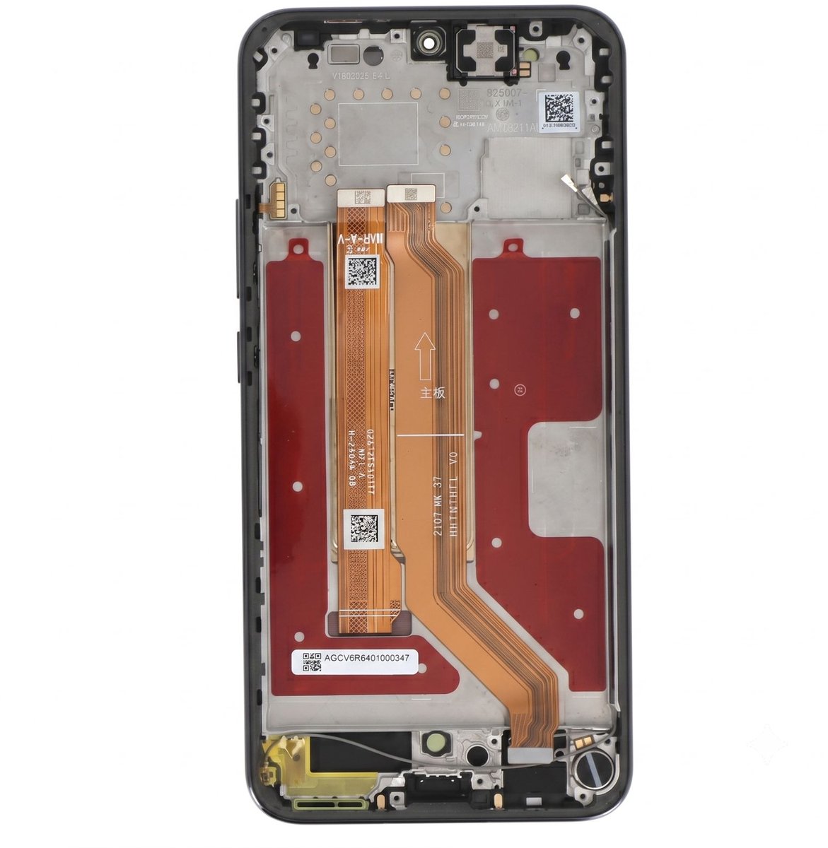 Honor, Compleet Scherm Service Pack voor Honor Magic 8 Lite OLED-paneel met Chassis, Zwart