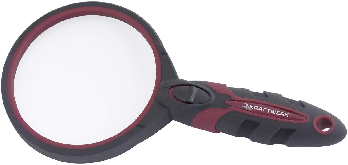 SnelShoppen - Vergrootglas met LED-licht, Handheld Vergrootglas, 2x Vergroting, Verlichting, Ideaal voor Lezen, Hobby's, Tuinwerk, Klussen, Compact De