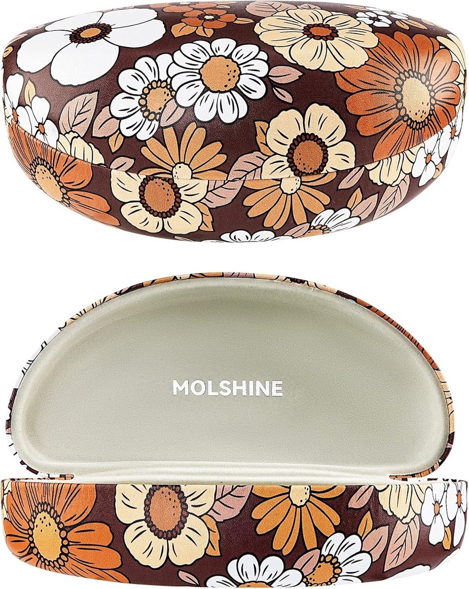 SnelShoppen - Harde shell zonnebril etui voor dames en heren, grote brillenkoker voor oversized zonnebrillen, stevig en stijlvol, ideaal voor vakantie