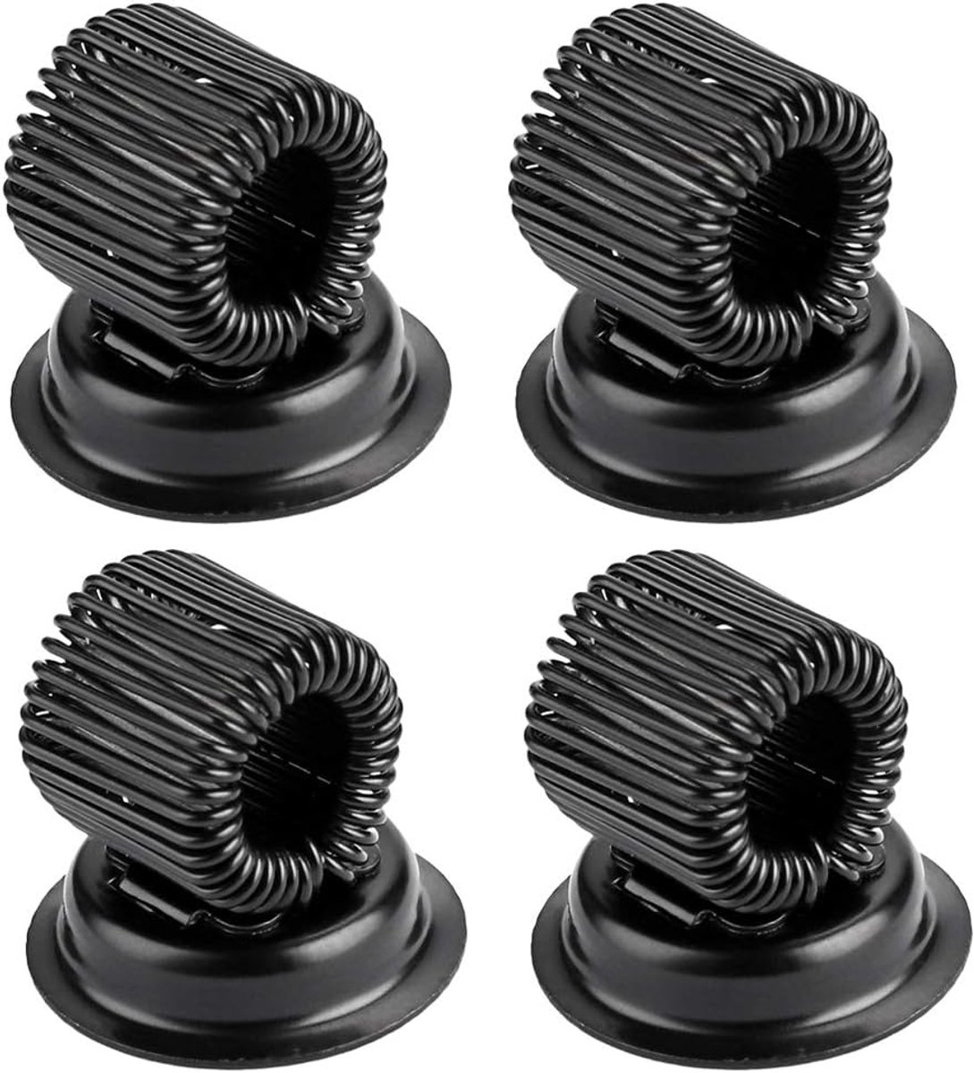 SnelShoppen - 4 Stk. Supersterke Magneetstifthouder Clips met Verstelbare Veerlus, Afneembare Penclip, Geschikt voor Alle Pennen, Zwart, Voor Thuis, K