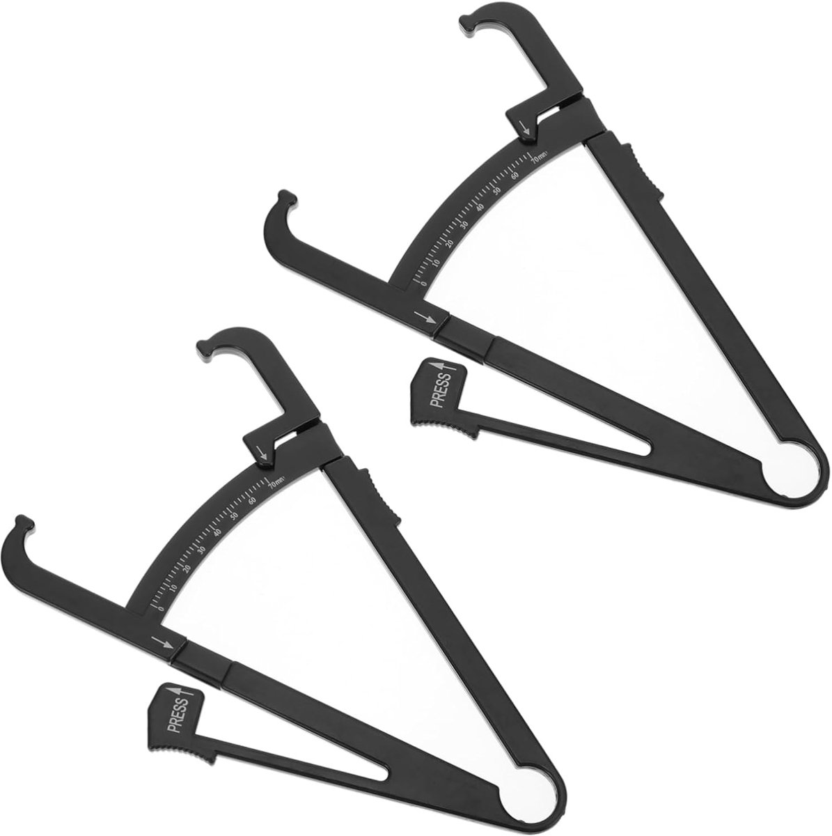 Set van 2 lichaamsvetGeschikt voorers - LichaamsvetGeschikt voorers - Zwart ABS-meetinstrument