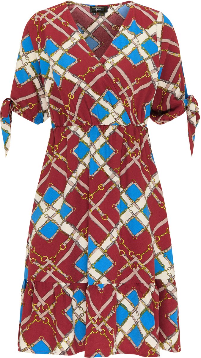 Faina Zomerjurk Rood Veelkleurig