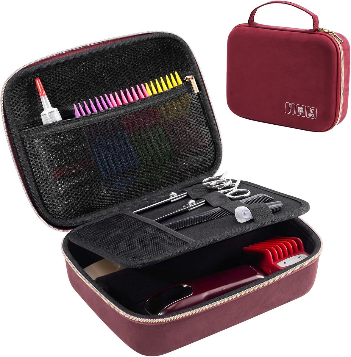 Reisetui voor tondeuse en trimmer, handige organizer en opbergdoos voor kappersbenodigdheden en accessoires