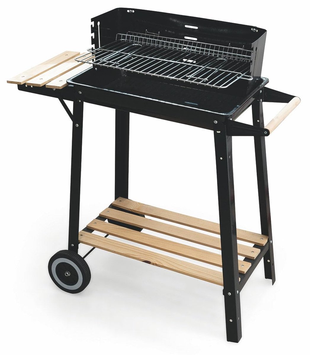 SnelShoppen - Galileo Casa Sun-Day Barbecue Rood - Compacte Houtskool BBQ voor Tuin, Camping en Feesten - Ideaal voor Buiten koken en Grillen - 2-Pers