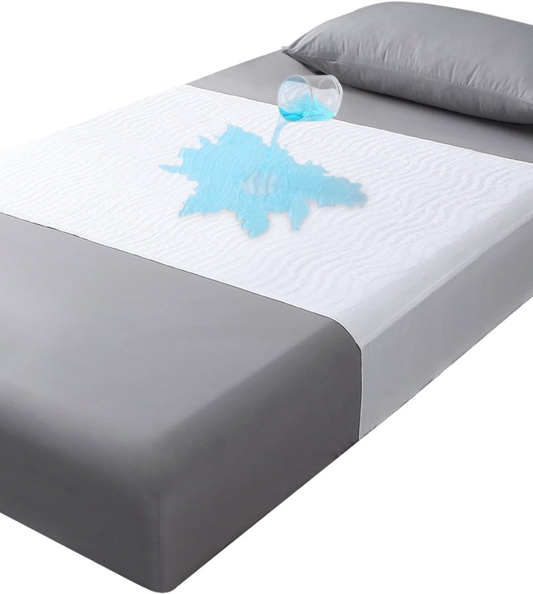 2 Pieces Waterproof Pads 85x90cm with Side Wings, High Absorbent, Reusable - ShopVlot