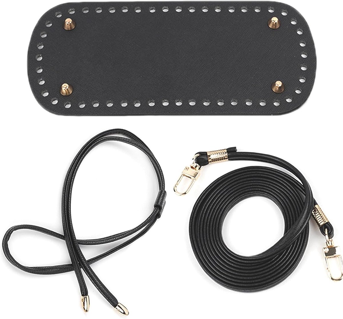 3-delige Haaknaalden Tas Set 22x10cm - Trekkoord Tas voor Haaknaalden, Leer en DIY Accessoires, Ideaal voor Creatieve Projecten en Organisatie