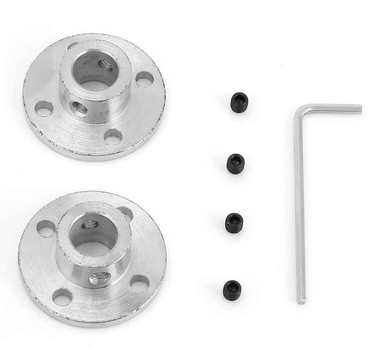 Rigid Clutch Motor Shaft Connector - 2 Stuks Flens M4, Binnenmaat 10mm, Buitenmaat 16mm, Geschikt voor Motoren en Lagers