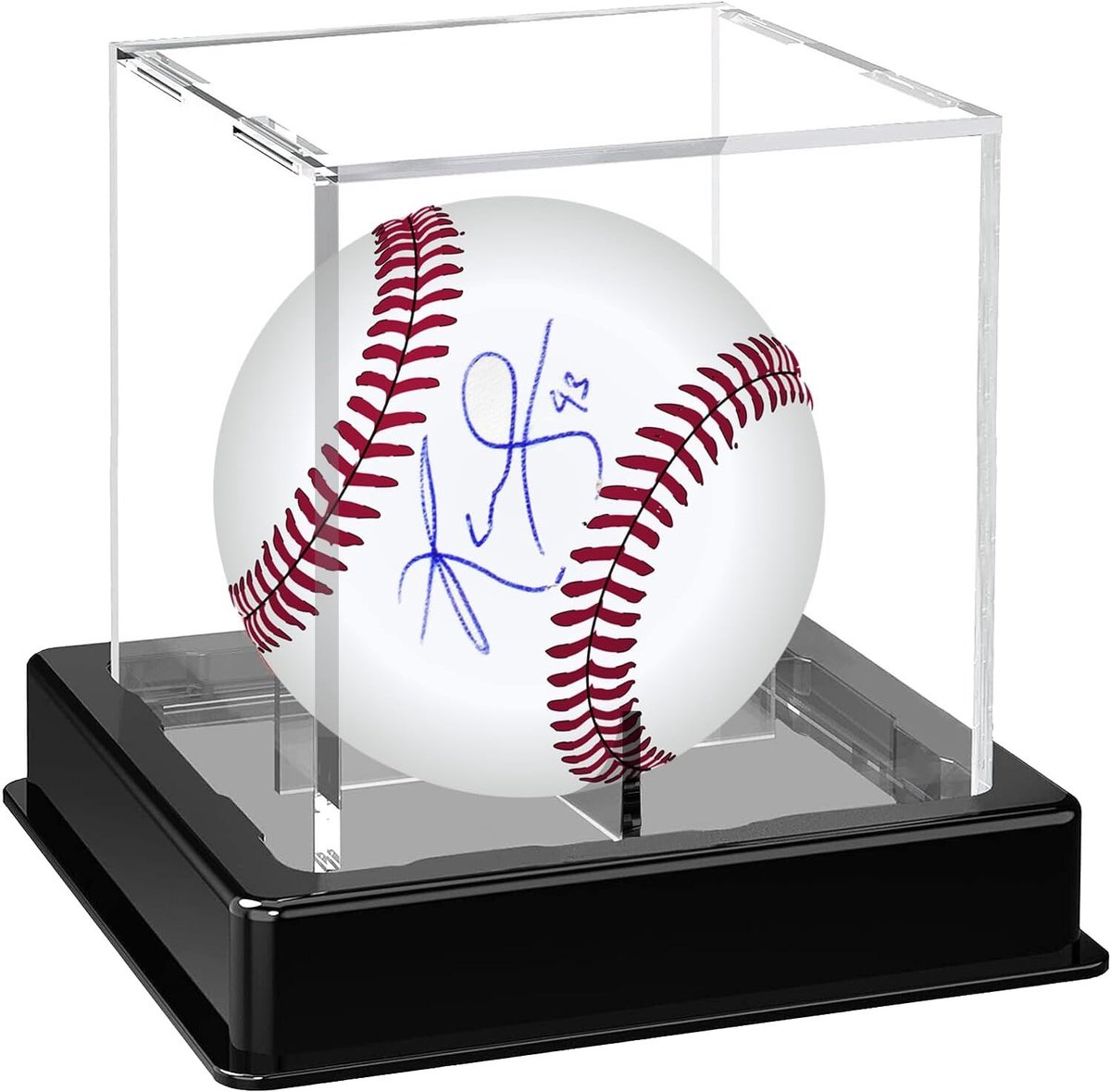 Acryl Display Case voor Baseball, Softball en Tennisballen - UV Bescherming en Inclusief Stand voor Sport Memorabilia - Transparante Opbergdoos