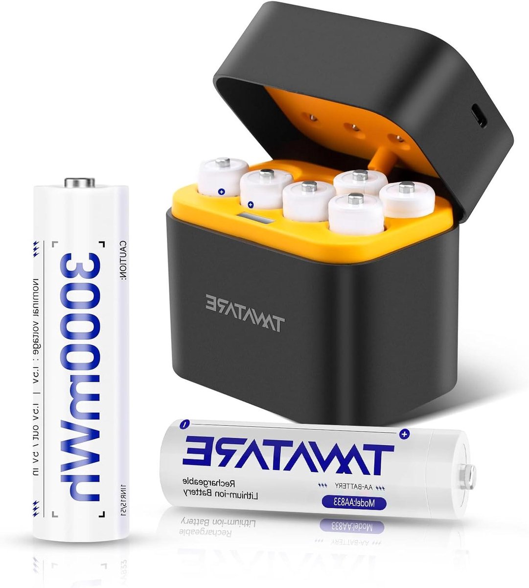 Oplaadbare Batterijen - AA Lithium Set - Apparaten Voeden - Stabiele 1.5V Output - 8 Stuks - Zwart
