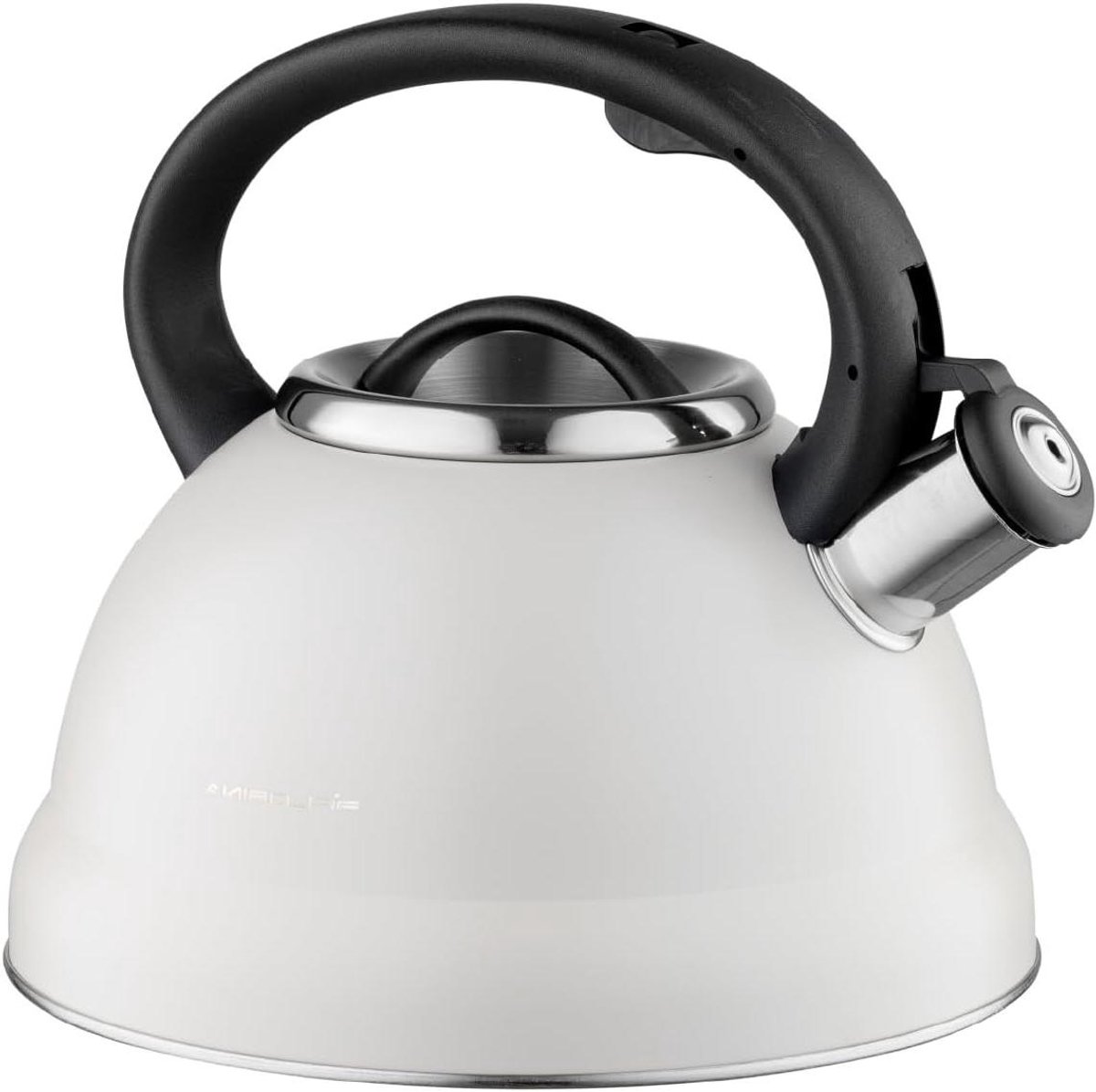 Waterkoker Roestvrijstaal - Theeketel met fluit - Koffie en thee - Automatische fluitopening - 25 Liter - Beige