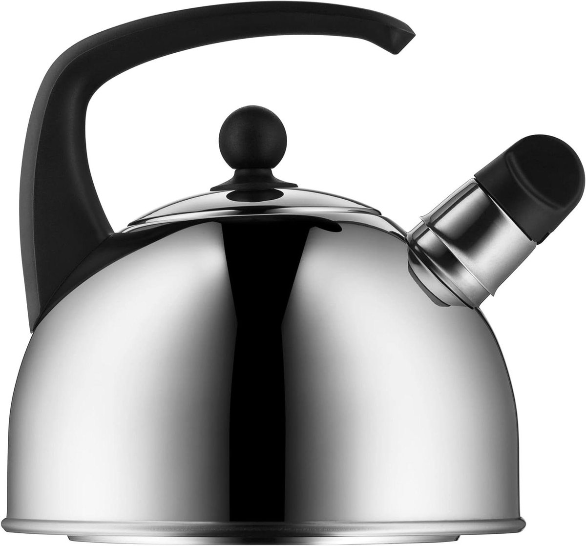 Waterketel met fluit - Theeketel roestvrij - Water koken - Voor alle warmtebronnen - 2 Liter - Zilverkleurig