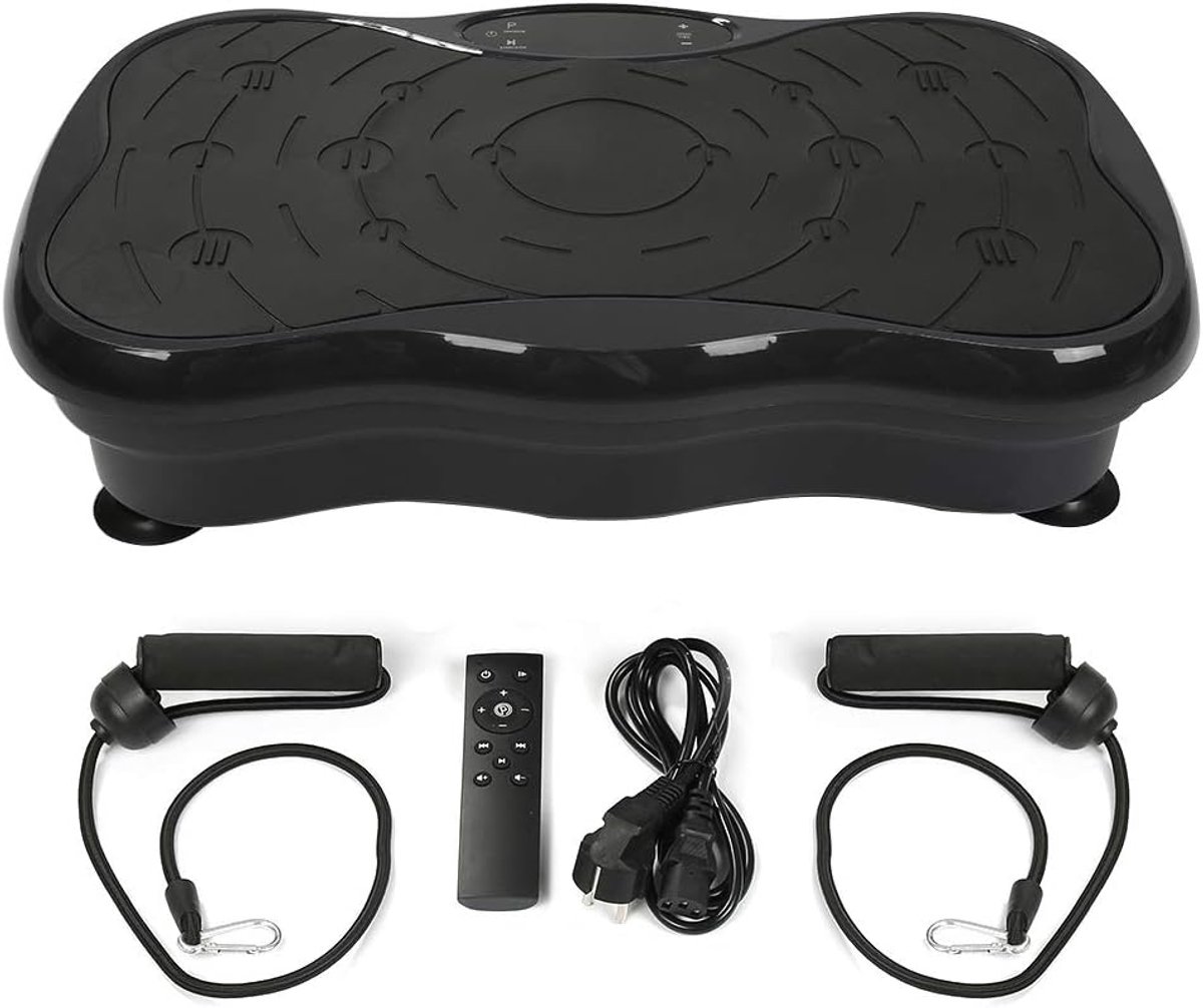 Vibratieplaten - Fitness trainer - Vetverbranding - Met bluetooth speaker - 53 x 35 cm - Zwart