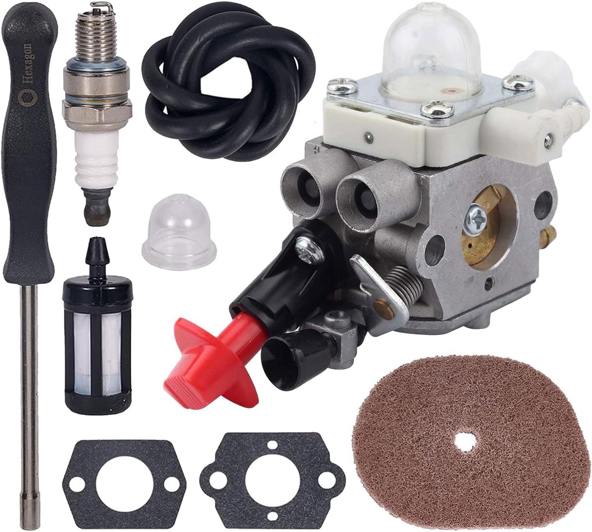 Carburateur Kit voor Trimmers en Maaiers - Vervangt 41441200608, Geschikt voor FS40, FS50, FS56, FS70, FC70, HT56 en KN56, Hoogwaardige Onderdelen voor Tuinmachines