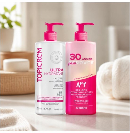Vochtinbrengende Lichaamsmelk Topicrem 500 ml x 2 — afbeelding 3