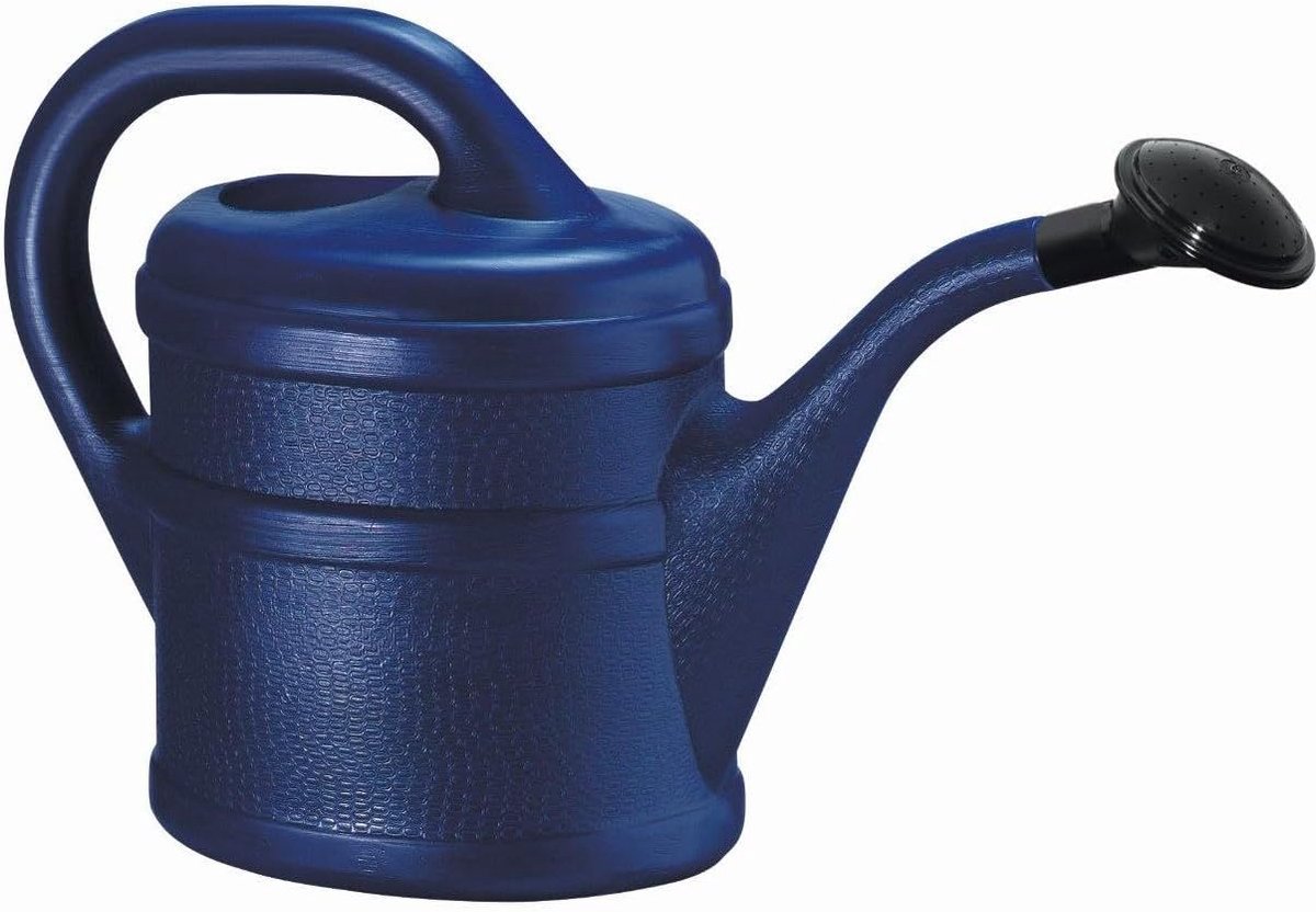 SnelShoppen - Gieter Blauw 2L Kunststof Bloemenpot voor Tuin & Kamerplanten - Waterkan voor Groot en Klein - Inclusief 1 Beeldmagneet