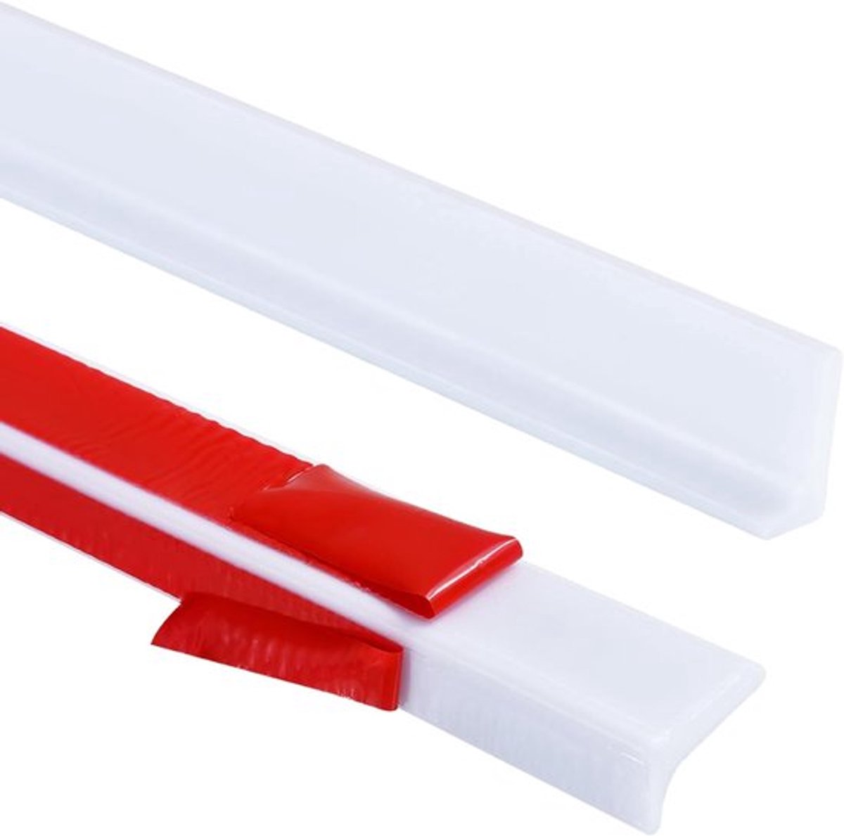 Waterdichte douchedrempel voor vochtige ruimtes - Douchevloer waterbarrière met zelfklevende strip (1M, wit) voor badkamer, keuken en badkuip