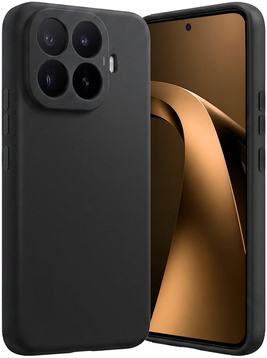 Hoes - Geschikt voor Xiaomi 17T - Sterk & Shockproof - Hoesje Cover - Siliconen Case - Zwart