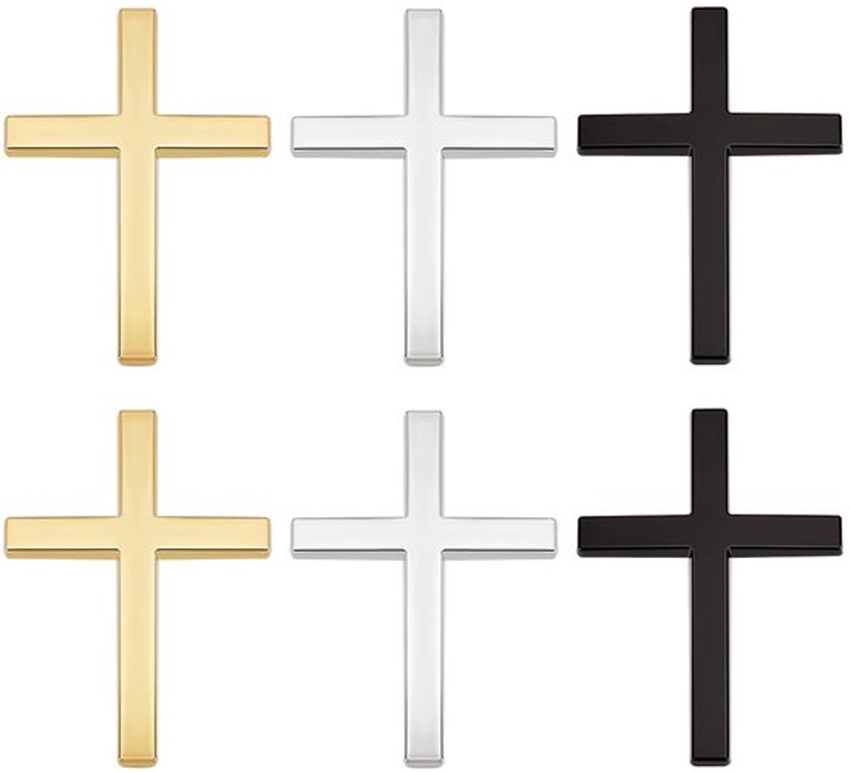 Kruisstickers 6 Stuks - Auto Stickers - Raamstickers - Muurstickers - Laptop Stickers - Duurzaam en Decoratief - Autostickers