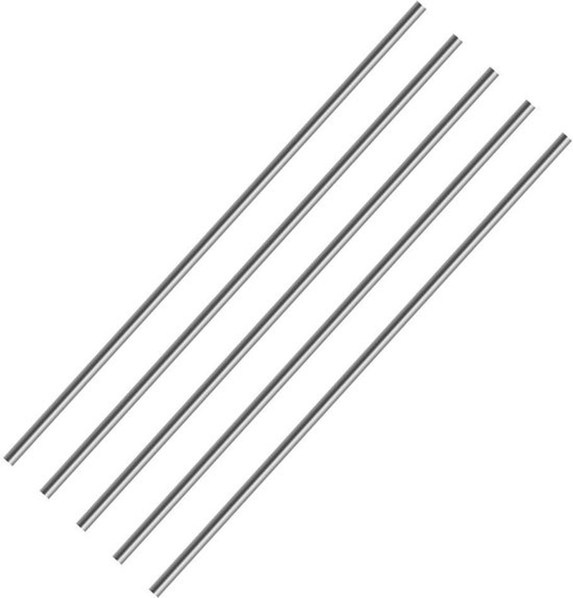 Massieve ronde roestvrijstalen staven - 6mm diameter, 200mm lengte (5 stuks) - voor DIY projecten en handwerk - RVS materialen