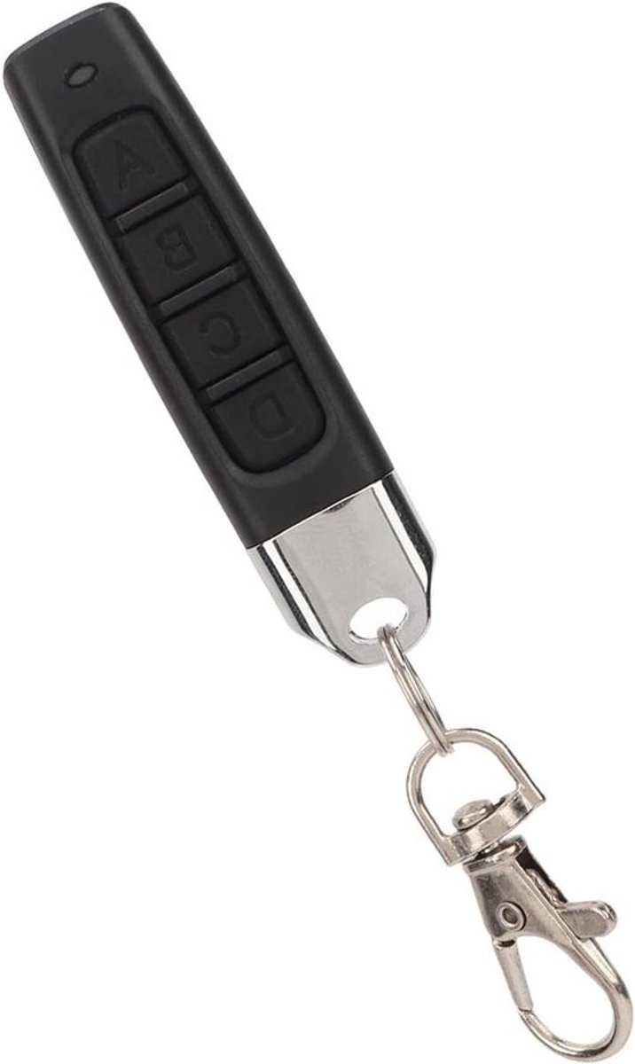 Garage Deur Opener Afstandsbediening met Sleutelhanger en Leerknop voor Poort en Garagedeur met LED Verlichting