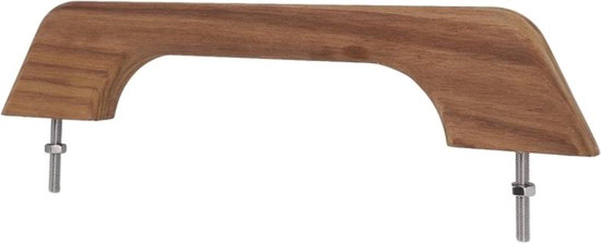 Ergonomische Teakhouten Handgreep 12 Inch - Weerbestendige Armsteun voor Schepen en Bootaccessoires, Comfortabel en Duurzaam