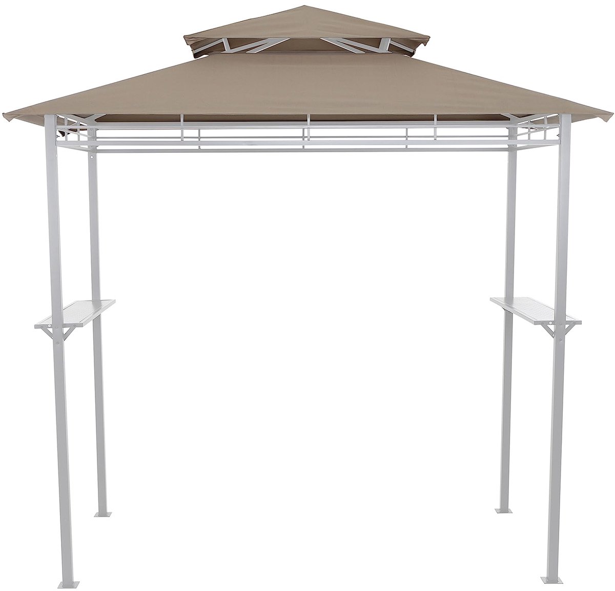 SnelShoppen - Dak taupe voor BBQ-paviljoen, 100% polyester, weerbestendig, UV-bestendig, ideaal voor tuin, feest, camping, en buitengebruik