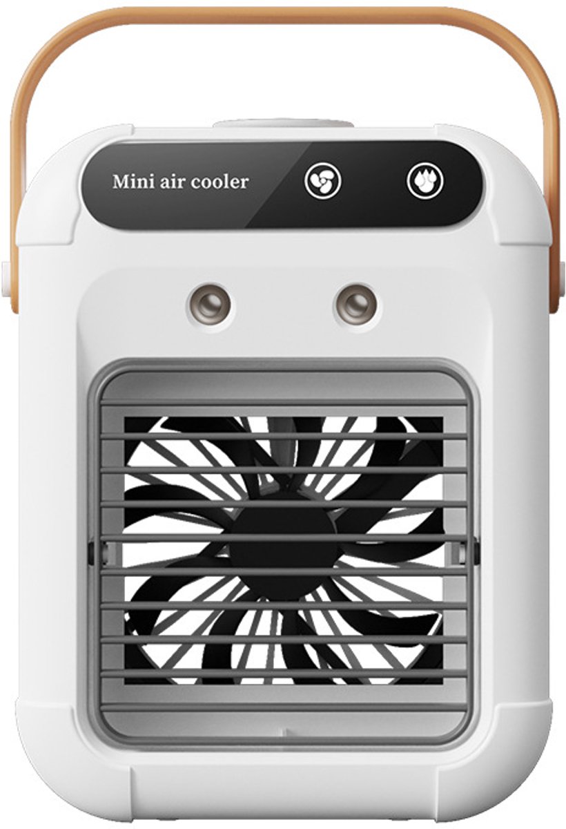 Persoonlijke Aircooler | Portable Air Conditioner, Evaporative Cooling Dual Mist Air Cooler‑2 speeds, 2 cool mists, touch screen, desktop cooling fan, voor bureau, kamer, campervan(PRO)