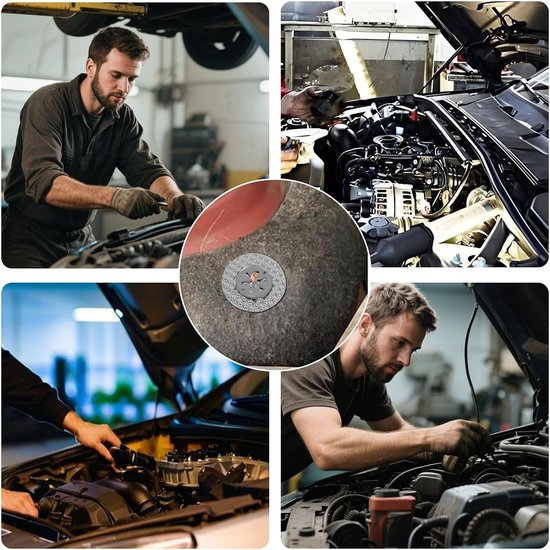 Hittebeschermplaat reparatieset - Klemschijven uitlaat - Auto onderdelen - Hoge druksterkte - 10 stuks - Zilver — afbeelding 3