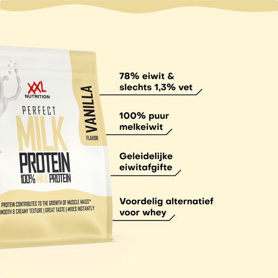 XXL Nutrition - Perfect Milk Protein - Vanille - Eiwitpoeder - 1000 gram van XXL Nutrition — afbeelding 2