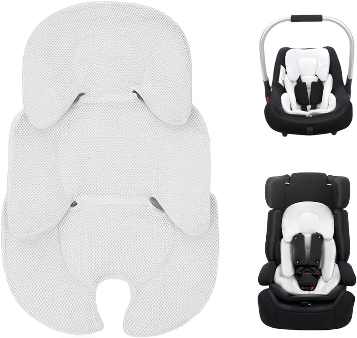 Verstelbare Zitverkleiner voor Kinderwagen en Autostoeltje, Ademend en Comfortabel, Geschikt voor Baby's en Peuters