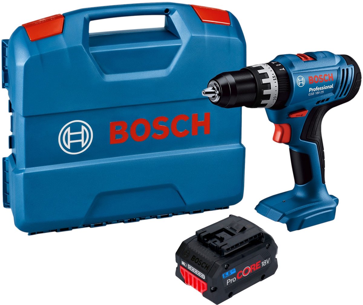 Bosch GSB 18V-25 Professional accu-slagboormachine 18 V 56 Nm ( 06019K9300 ) Solo - zonder accu, zonder lader