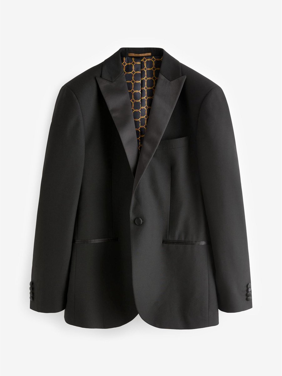 Next - Heren - Tailored fit - Smoking: colbert - Short - Zwart
