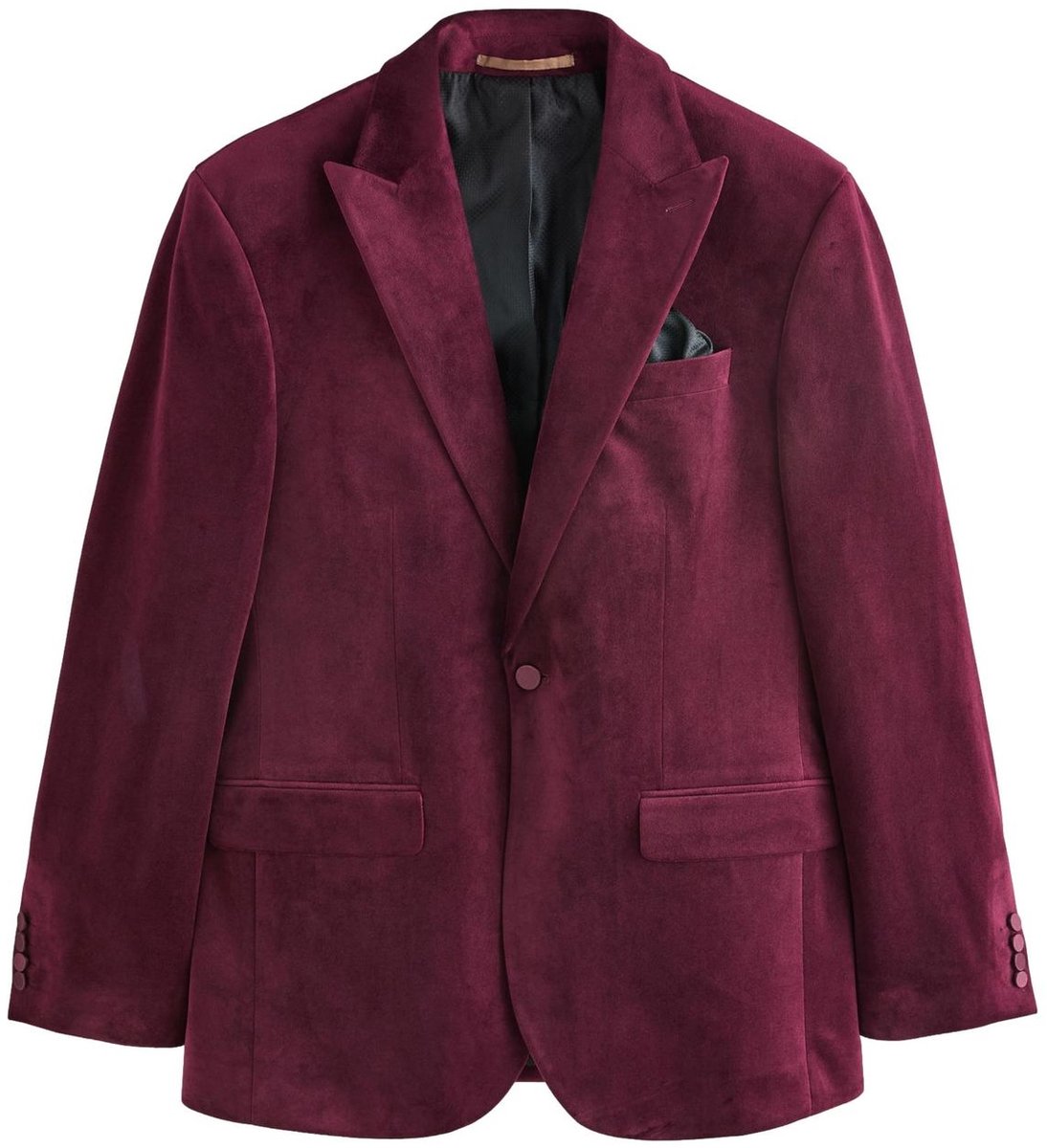Next - Heren - Fluwelen blazer met normale pasvorm - Regular - Rood