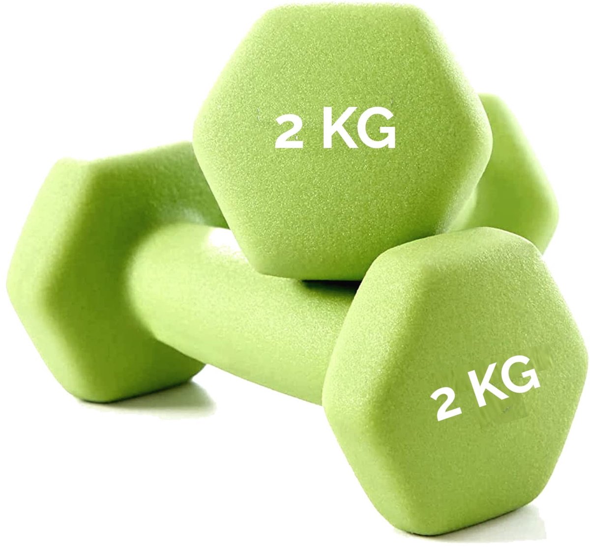 SnelShoppen - Dumbbells Weight Halterschijven Neopreen 2 x 2 kg voor Functionele Fitnessoefeningen, Ideaal voor Thuis, Gym en Sport