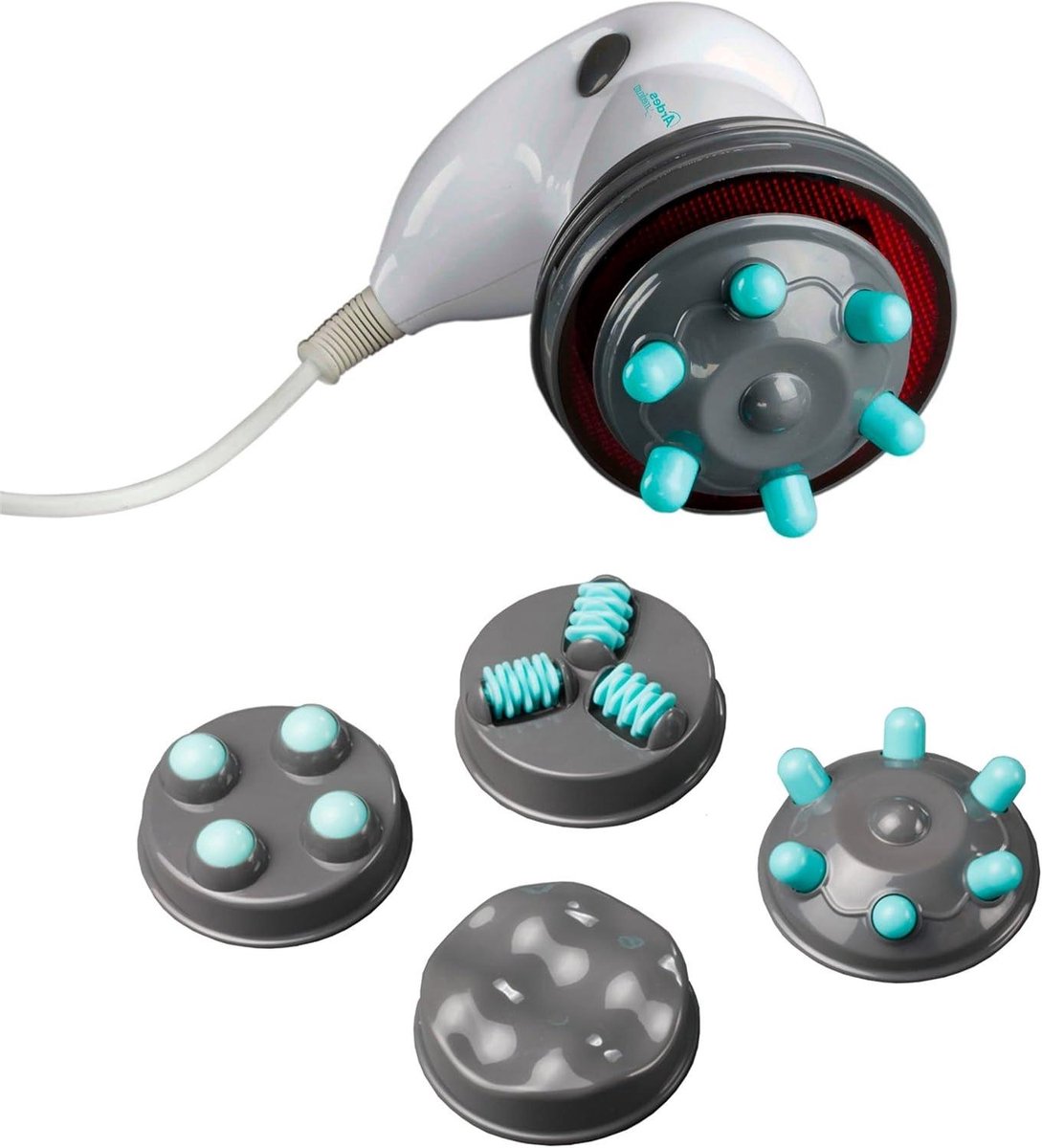 Massageapparaat - Cellulitis Behandeling - Huid Verbetering - Infrarood Verwarming - 4 Accessoires - Wit