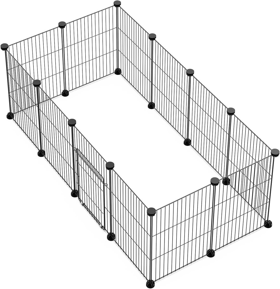 Metalen Draad Opslagpanelen voor Kleine Dieren - DIY Organizer voor Konijnen, Cavia's en Puppies - Draagbaar Tuinhek (43 x 32, 12 Stuks)