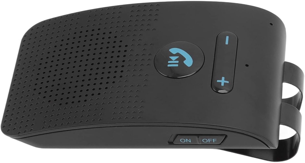 SnelShoppen - Auto Bluetooth-luidspreker Draadloze Zonneklep Ontvangeradapter Handsfree Mp3-luidspreker met Achterclip voor Auto, Perfect voor Reizen