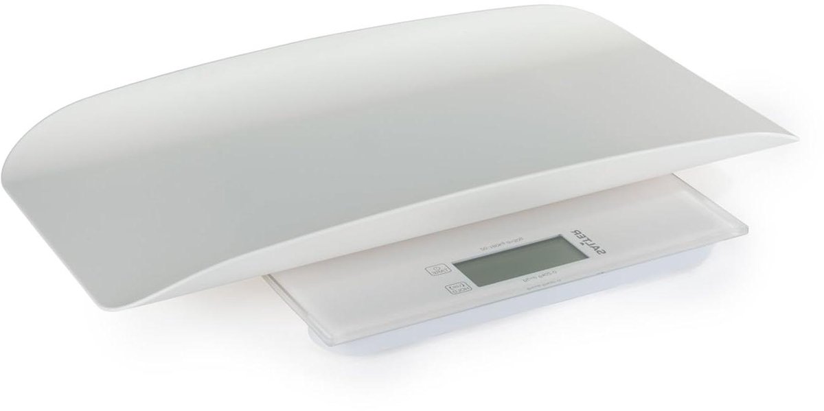 Digitale Babyweegschaal - Elektronische Weegschaal - Gezinsmetingen - Draaibaar Verlicht Display - Tot 180 kg - Wit